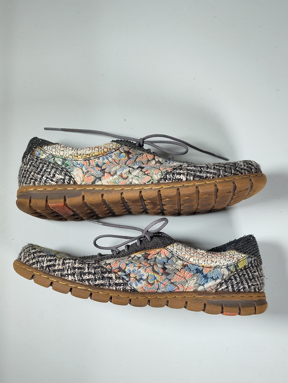 Born Taza Tapestry patchwork leather lace-up sneakers 9‎ - Picture 7 of 11